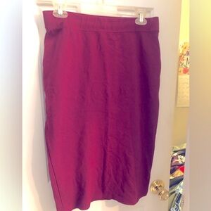 Red pencil skirt